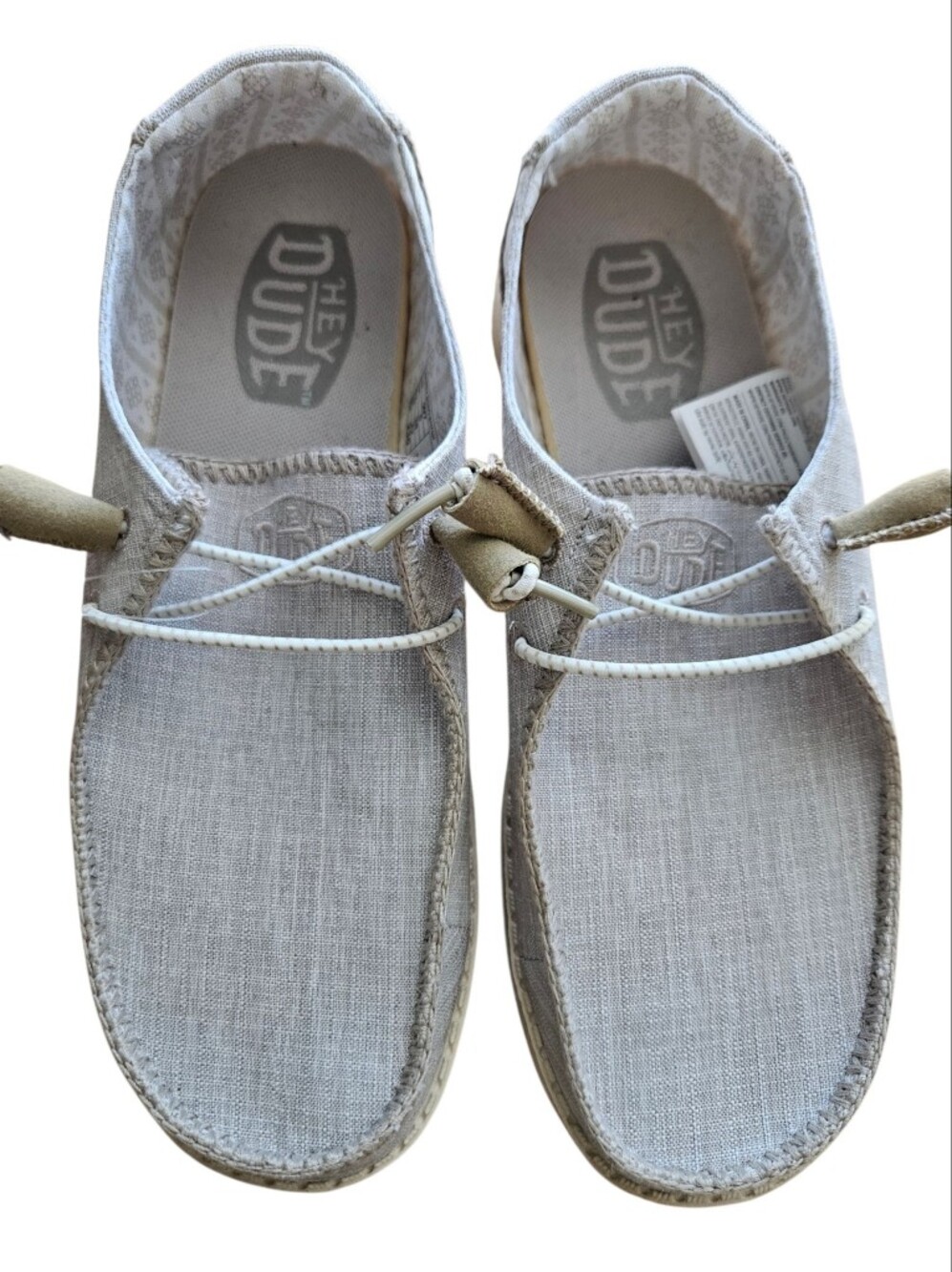 Hey Dude Wendy Boho Stitch Loafers In Latte Sz 7 Slip On Casual Beach Resort NWT